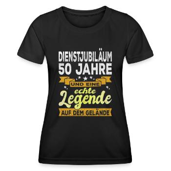 50th Anniversary Company Anniversary Gift - Women's Functional T-Shirt - black - Front - AI Model Female 172 light (172cm)