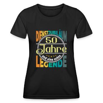 50th Anniversary Company Anniversary Gift - Women's Functional T-Shirt - black - Front - AI Model Female 172 light (172cm)