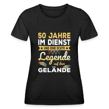 50th Anniversary Company Anniversary Gift - Women's Functional T-Shirt - black - Front - AI Model Female 172 light (172cm)