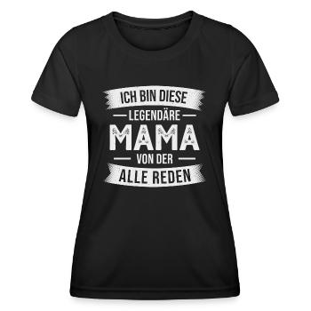Mama Mutter Muttertag Mutti Mami - Frauen Funktions-T-Shirt - Schwarz - Vorne - AI Model Female 172 light (172cm)