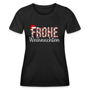 Merry Christmas - Women's Functional T-Shirt - black - Front - AI Model Female 172 light (172cm)