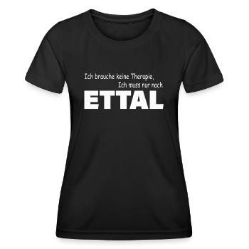 Therapie ETTAL - Frauen Funktions-T-Shirt - Schwarz - Vorne - AI Model Female 172 light (172cm)