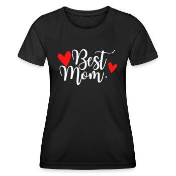 Best Mom Christmas Gift Funny Mom - Women's Functional T-Shirt - black - Front - AI Model Female 172 light (172cm)