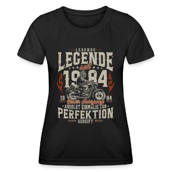 Living Legend 1984 Vintage Birthday Motorcycle - Women's Functional T-Shirt - black - Front - AI Model Female 172 light (172cm)