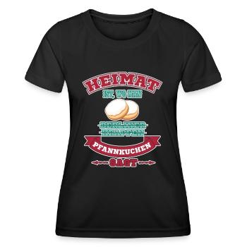 Accueil Crêpes Allemagne De L'Est Dire Les Racines - T-shirt sport Femme - noir - Devant - AI Model Female 172 light (172cm)
