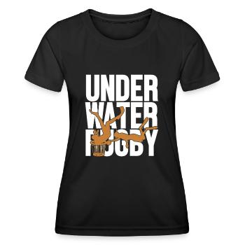 Underwater Rugby Silhouette UWR Wassersport - Frauen Funktions-T-Shirt - Schwarz - Vorne - AI Model Female 172 light (172cm)