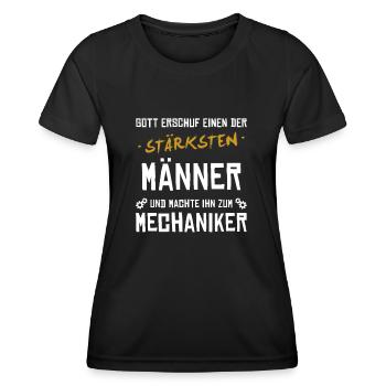 Mécanicien Homme le plus fort Mécatronicien - T-shirt sport Femme - noir - Devant - AI Model Female 172 light (172cm)