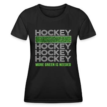 Hockey Field hockey Hockey players Artificial turf hockey - Women's Functional T-Shirt - black - Front - AI Model Female 172 light (172cm)