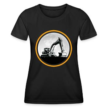 Bagger Baggerfahrer Baustelle Baggerschaufel - Frauen Funktions-T-Shirt - Schwarz - Vorne - AI Model Female 172 light (172cm)