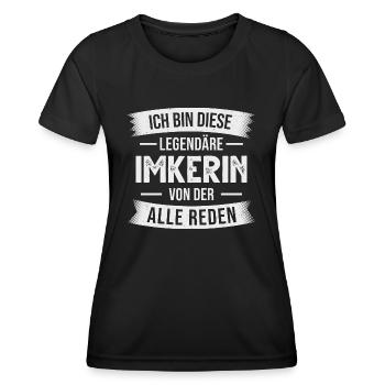 Imkerin Bienenzüchterin Bienen Bienenzucht Imkerei - Frauen Funktions-T-Shirt - Schwarz - Vorne - AI Model Female 172 light (172cm)