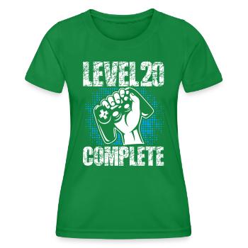 Level 20 Complete Geburtstagsgeschenk 20 Jahre - Frauen Funktions-T-Shirt - Kelly Green - Vorne - AI Model Female 172 dark (172cm)