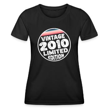 Vintage 2010 Birthday Gift Birthday Party - Women's Functional T-Shirt - black - Front - AI Model Female 172 light (172cm)