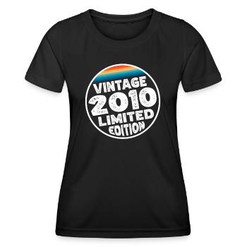 Vintage 2010 Birthday Gift Birthday Party - Women's Functional T-Shirt - black - Front - AI Model Female 172 light (172cm)