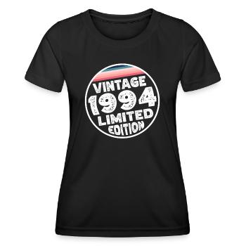 Vintage 1994 Birthday Gift Birthday Party - Women's Functional T-Shirt - black - Front - AI Model Female 172 light (172cm)
