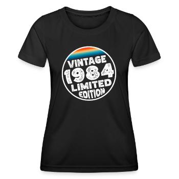 Vintage 1984 Birthday Gift Birthday Party - Women's Functional T-Shirt - black - Front - AI Model Female 172 light (172cm)