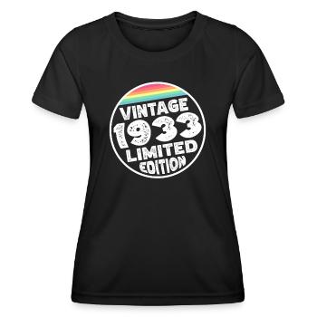 Limited Edition since 1933 Geburtstag Geschenk - Frauen Funktions-T-Shirt - Schwarz - Vorne - AI Model Female 172 light (172cm)