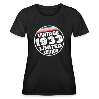 Limited Edition since 1933 Geburtstag Geschenk - Frauen Funktions-T-Shirt - Schwarz - Vorne - AI Model Female 172 light (172cm)