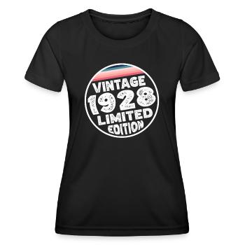 Édition limitée depuis 1928 Cadeau d’anniversaire - T-shirt sport Femme - noir - Devant - AI Model Female 172 light (172cm)
