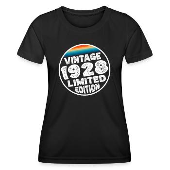 Édition limitée depuis 1928 Cadeau d’anniversaire - T-shirt sport Femme - noir - Devant - AI Model Female 172 light (172cm)