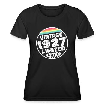 Édition limitée depuis 1927 Cadeau d’anniversaire - T-shirt sport Femme - noir - Devant - AI Model Female 172 light (172cm)
