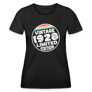 Édition limitée depuis 1928 Cadeau d’anniversaire - T-shirt sport Femme - noir - Devant - AI Model Female 172 light (172cm)
