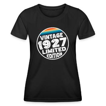 Édition limitée depuis 1927 Cadeau d’anniversaire - T-shirt sport Femme - noir - Devant - AI Model Female 172 light (172cm)