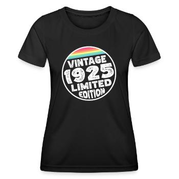 Limited Edition since 1925 Geburtstag Geschenk - Frauen Funktions-T-Shirt - Schwarz - Vorne - AI Model Female 172 light (172cm)