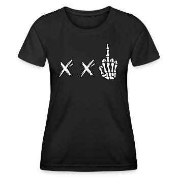 straight kiss death punk - Frauen Funktions-T-Shirt - Schwarz - Vorne - AI Model Female 172 light (172cm)