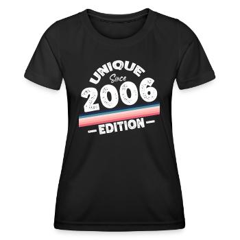 Unique Since 2006 Edition Birthday Vintage 2006 - Women's Functional T-Shirt - black - Front - AI Model Female 172 light (172cm)