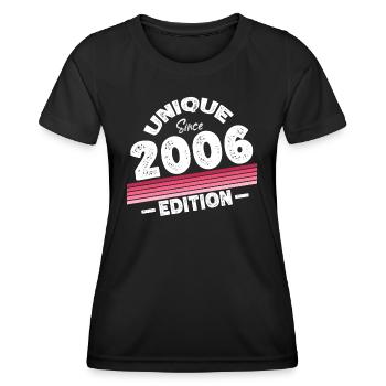 Unique Since 2006 Edition Birthday Vintage 2006 - Women's Functional T-Shirt - black - Front - AI Model Female 172 light (172cm)