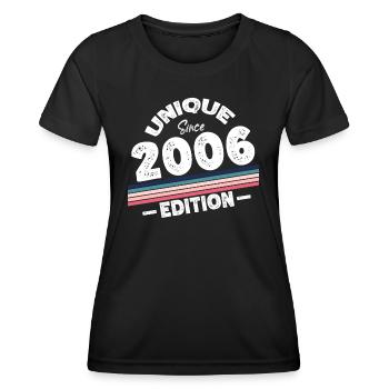 Unique Since 2006 Edition Birthday Vintage 2006 - Women's Functional T-Shirt - black - Front - AI Model Female 172 light (172cm)