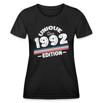 Unique Since 1992 Edition Birthday Vintage 1992 - Women's Functional T-Shirt - black - Front - AI Model Female 172 light (172cm)