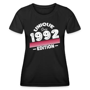 Unique Since 1992 Edition Birthday Vintage 1992 - Women's Functional T-Shirt - black - Front - AI Model Female 172 light (172cm)