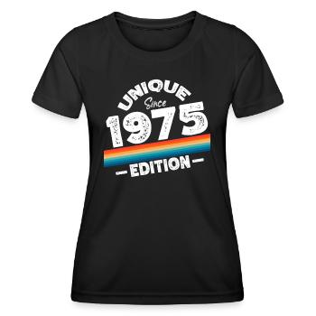 Unique Since 1975 Edition Birthday Vintage 1975 - Women's Functional T-Shirt - black - Front - AI Model Female 172 light (172cm)