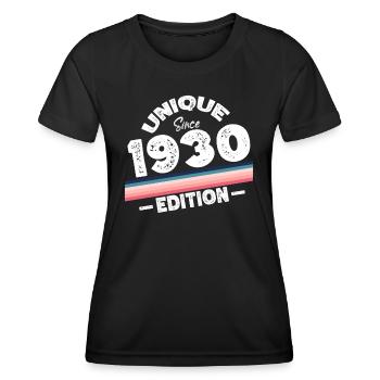 Unique Since 1930's Edition Birthday Vintage 1930's - Women's Functional T-Shirt - black - Front - AI Model Female 172 light (172cm)