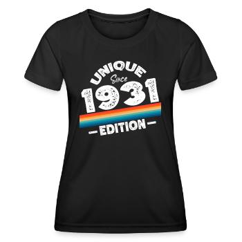 Unique Since 1931 Edition Birthday Vintage 1931 - Women's Functional T-Shirt - black - Front - AI Model Female 172 light (172cm)