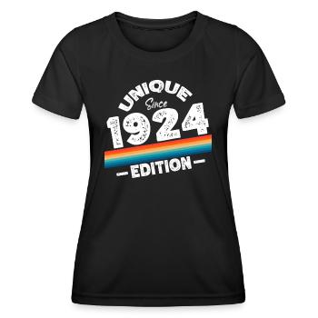 Unique since 1924 Edition Birthday Vintage 1924 - Women's Functional T-Shirt - black - Front - AI Model Female 172 light (172cm)