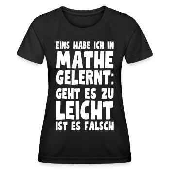 Eins habe ich in Mathe gelernt - für Mathelehrer - Frauen Funktions-T-Shirt - Schwarz - Vorne - AI Model Female 172 light (172cm)