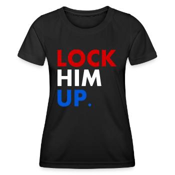 Lock him up - Frauen Funktions-T-Shirt - Schwarz - Vorne - AI Model Female 172 light (172cm)