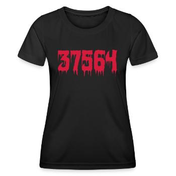 37564 Japanese Slang Minagoroshi - Women's Functional T-Shirt - black - Front - AI Model Female 172 light (172cm)