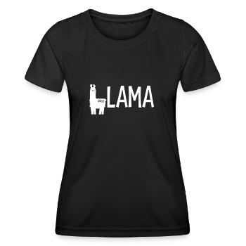 Lama - Women's Functional T-Shirt - black - Front - AI Model Female 172 light (172cm)