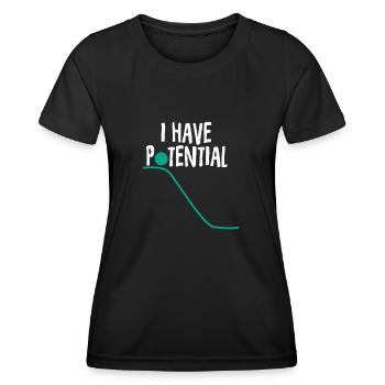 Physics - Women's Functional T-Shirt - black - Front - AI Model Female 172 light (172cm)