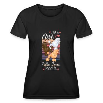 Caniche Disant - T-shirt sport Femme - noir - Devant - AI Model Female 172 light (172cm)
