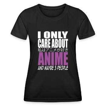 Anime - Frauen Funktions-T-Shirt - Schwarz - Vorne - AI Model Female 172 light (172cm)