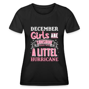 Motivierendes Dezember-Motiv für Mädchen - Frauen Funktions-T-Shirt - Schwarz - Vorne - AI Model Female 172 light (172cm)