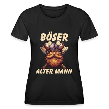 Böser Alter Mann - Frauen Funktions-T-Shirt - Schwarz - Vorne - AI Model Female 172 light (172cm)