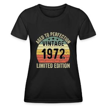 Aged To Perfection Vintage 1972 Limited Edition - Women's Functional T-Shirt - black - Front - AI Model Female 172 light (172cm)