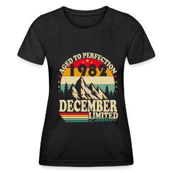 December 1982 Vintage Retro Birthday - Women's Functional T-Shirt - black - Front - AI Model Female 172 light (172cm)