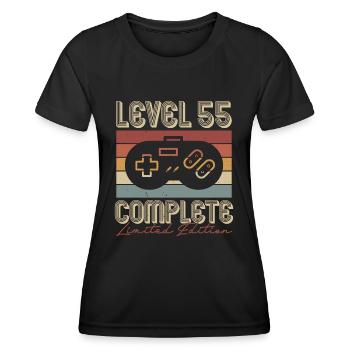 55 Birthday 55 Years Retro Gift - Women's Functional T-Shirt - black - Front - AI Model Female 172 light (172cm)