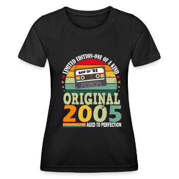 Original 2005 vintage vintage retro anniversaire - T-shirt sport Femme - noir - Devant - AI Model Female 172 light (172cm)